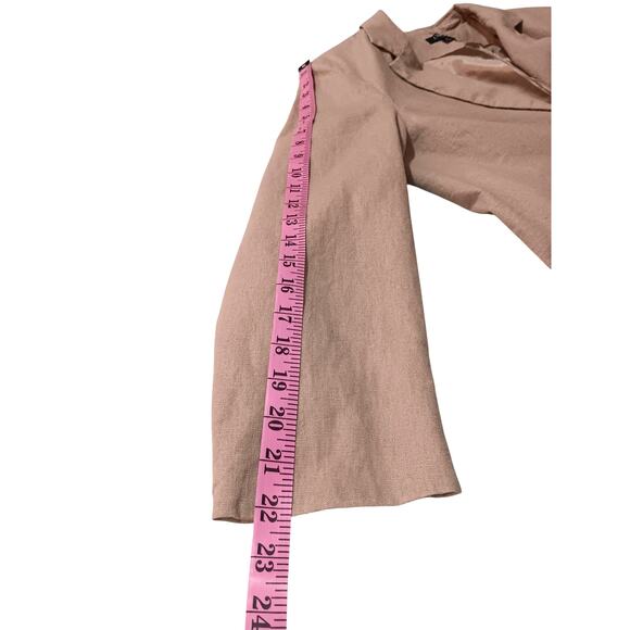 CHADWICKS Linen Blend Classic Blazer Jacket 14 Tan Khaki‎ Career Business Casual - Picture 5 of 11